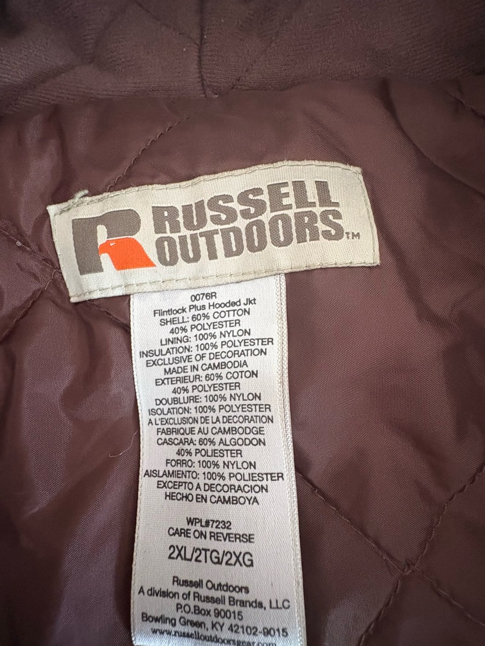 Russell Outdoors Men's Hooded Jacket - Maroon